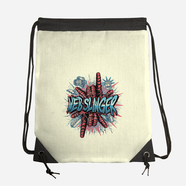 Legend Of The Web Slinger-None-Drawstring-Bag-glitchygorilla