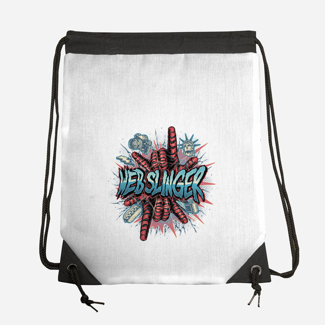 Legend Of The Web Slinger-None-Drawstring-Bag-glitchygorilla
