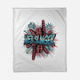 Legend Of The Web Slinger-None-Fleece-Blanket-glitchygorilla