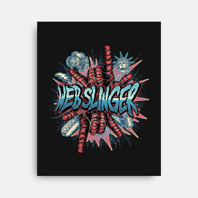 Legend Of The Web Slinger-None-Stretched-Canvas-glitchygorilla