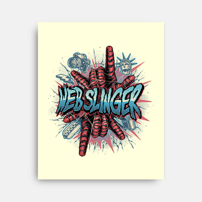 Legend Of The Web Slinger-None-Stretched-Canvas-glitchygorilla