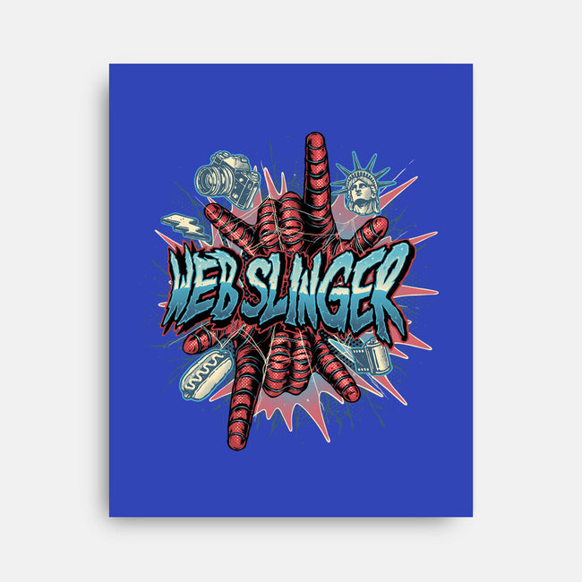 Legend Of The Web Slinger-None-Stretched-Canvas-glitchygorilla