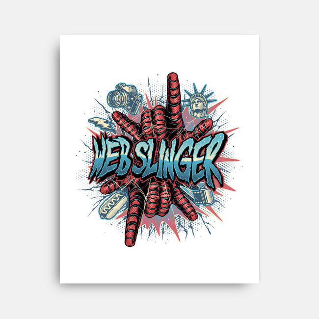 Legend Of The Web Slinger-None-Stretched-Canvas-glitchygorilla