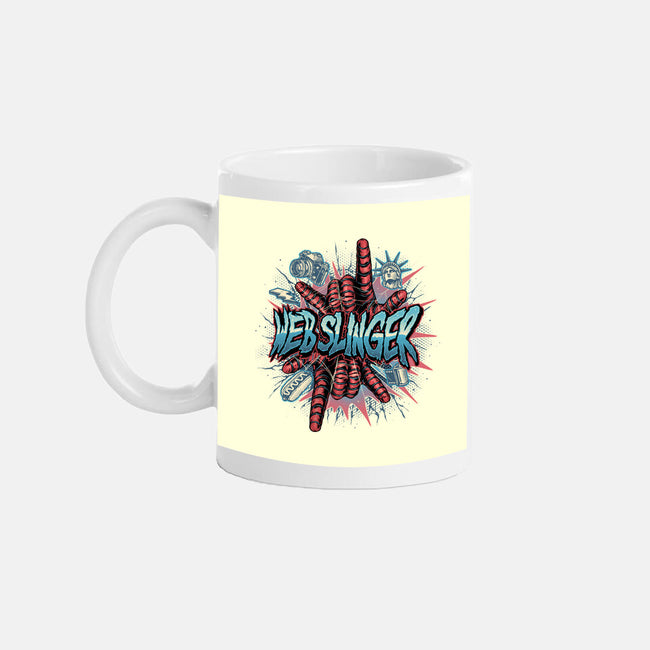 Legend Of The Web Slinger-None-Mug-Drinkware-glitchygorilla