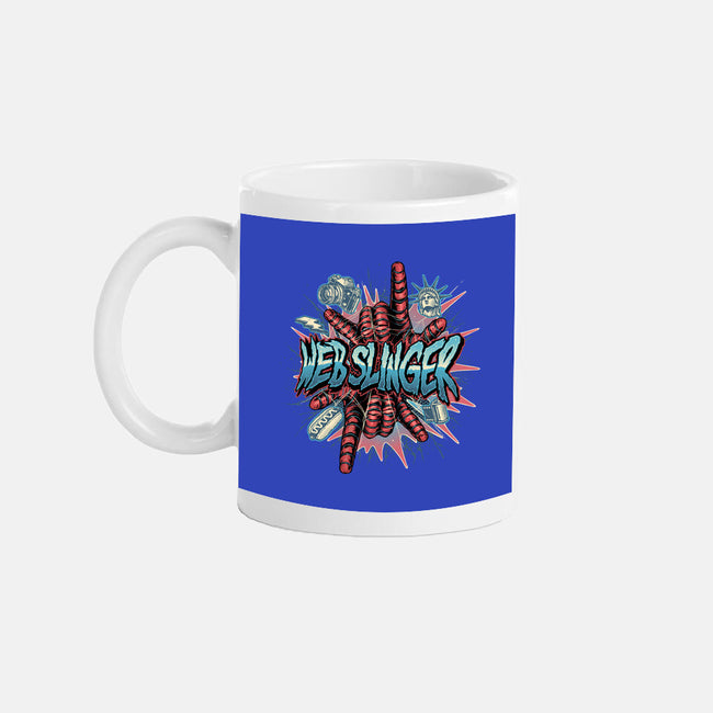 Legend Of The Web Slinger-None-Mug-Drinkware-glitchygorilla