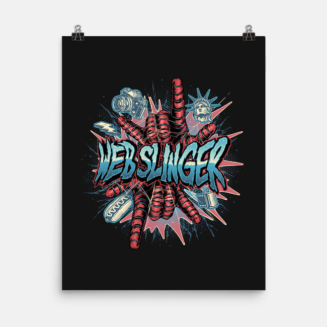 Legend Of The Web Slinger-None-Matte-Poster-glitchygorilla