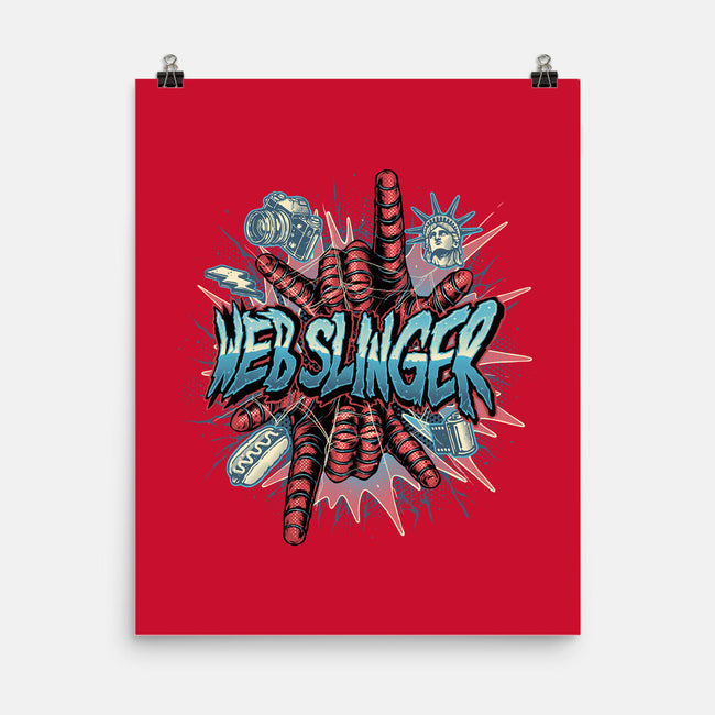 Legend Of The Web Slinger-None-Matte-Poster-glitchygorilla