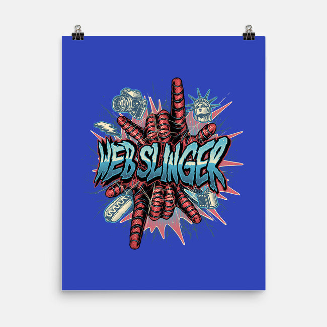Legend Of The Web Slinger-None-Matte-Poster-glitchygorilla