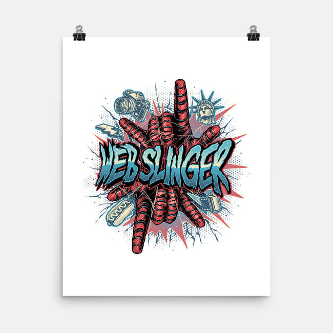 Legend Of The Web Slinger-None-Matte-Poster-glitchygorilla