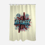 Legend Of The Web Slinger-None-Polyester-Shower Curtain-glitchygorilla