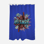 Legend Of The Web Slinger-None-Polyester-Shower Curtain-glitchygorilla
