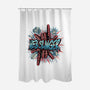Legend Of The Web Slinger-None-Polyester-Shower Curtain-glitchygorilla