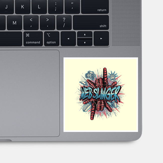 Legend Of The Web Slinger-None-Glossy-Sticker-glitchygorilla