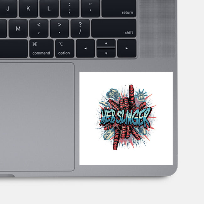 Legend Of The Web Slinger-None-Glossy-Sticker-glitchygorilla