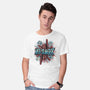 Legend Of The Web Slinger-Mens-Basic-Tee-glitchygorilla