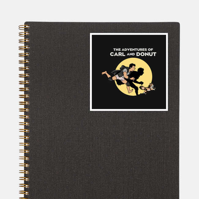 The Adventures Of Carl And Donut-None-Glossy-Sticker-NMdesign