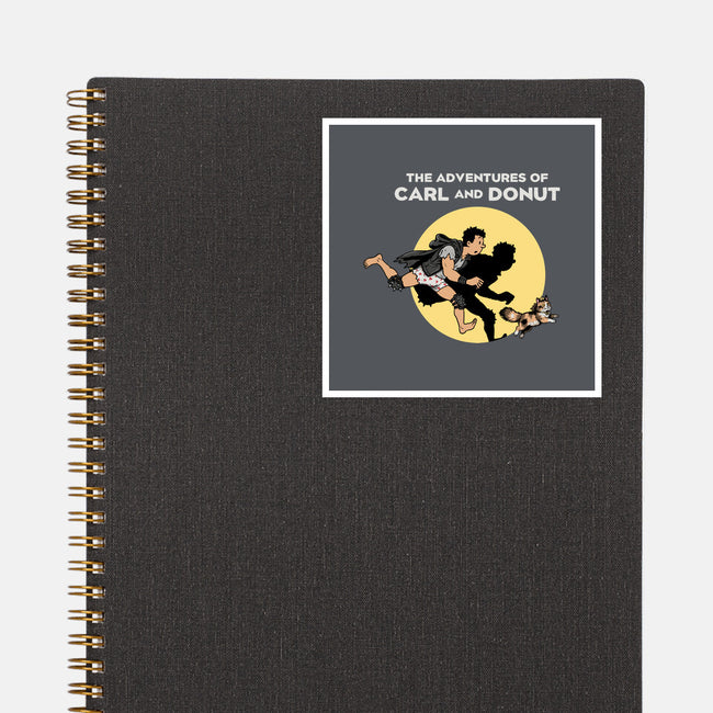 The Adventures Of Carl And Donut-None-Glossy-Sticker-NMdesign