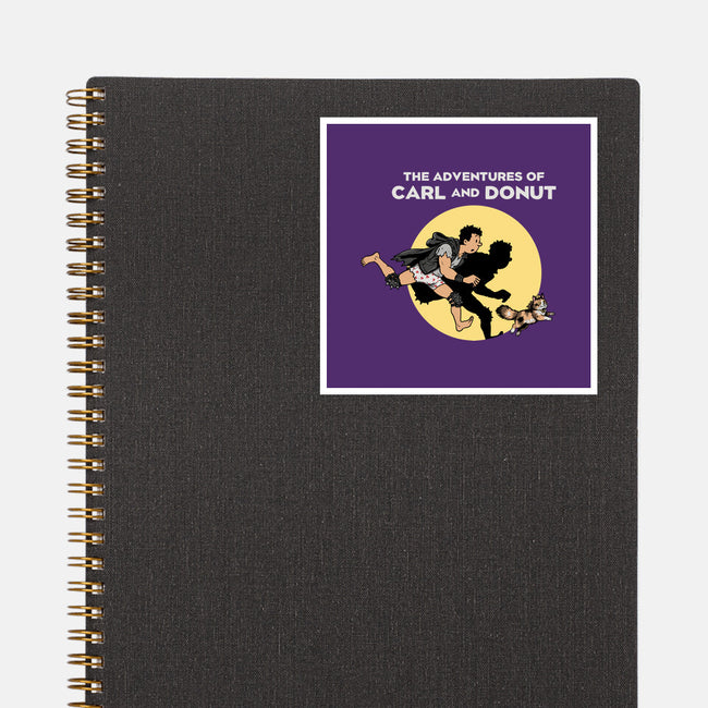 The Adventures Of Carl And Donut-None-Glossy-Sticker-NMdesign