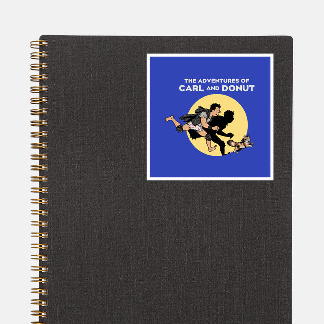 The Adventures Of Carl And Donut-None-Glossy-Sticker-NMdesign