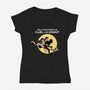 The Adventures Of Carl And Donut-Womens-V-Neck-Tee-NMdesign