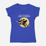 The Adventures Of Carl And Donut-Womens-V-Neck-Tee-NMdesign