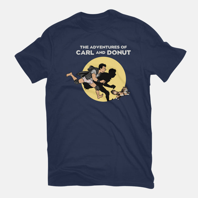 The Adventures Of Carl And Donut-Womens-Fitted-Tee-NMdesign