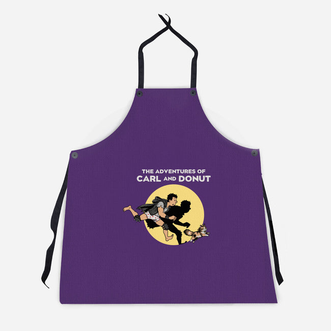 The Adventures Of Carl And Donut-Unisex-Kitchen-Apron-NMdesign
