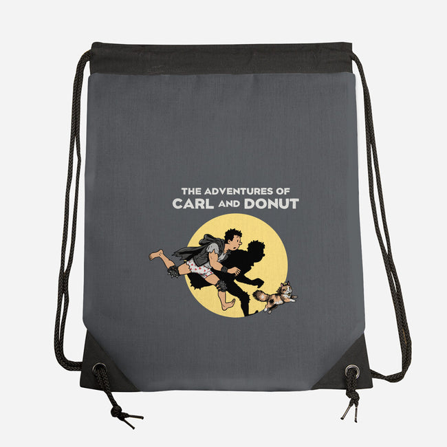 The Adventures Of Carl And Donut-None-Drawstring-Bag-NMdesign
