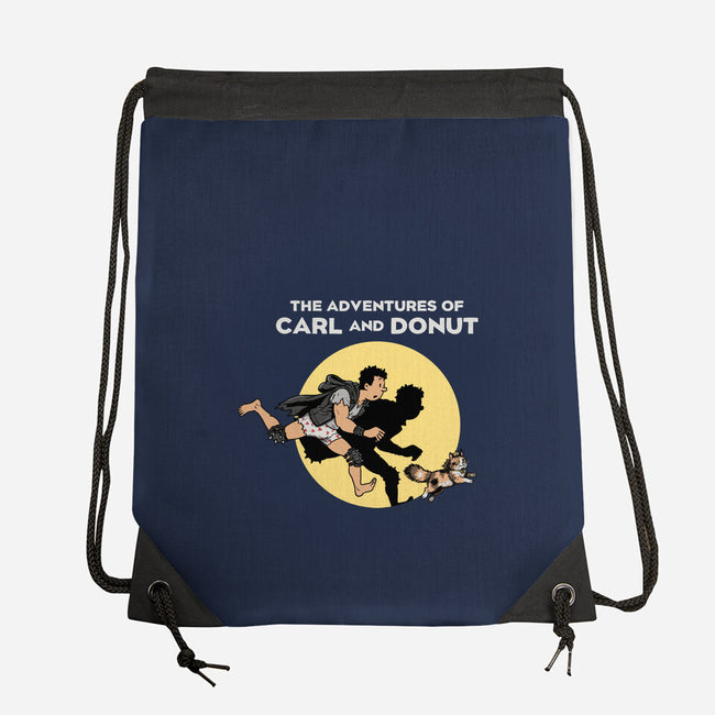 The Adventures Of Carl And Donut-None-Drawstring-Bag-NMdesign