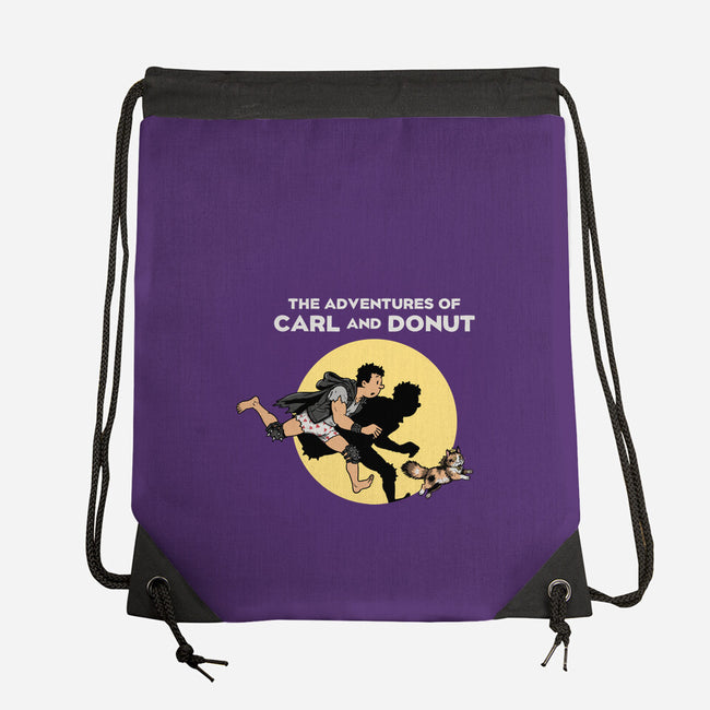 The Adventures Of Carl And Donut-None-Drawstring-Bag-NMdesign