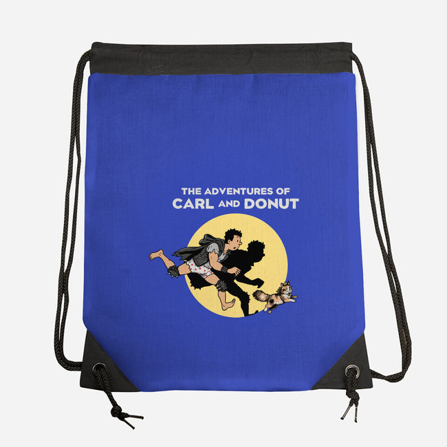The Adventures Of Carl And Donut-None-Drawstring-Bag-NMdesign