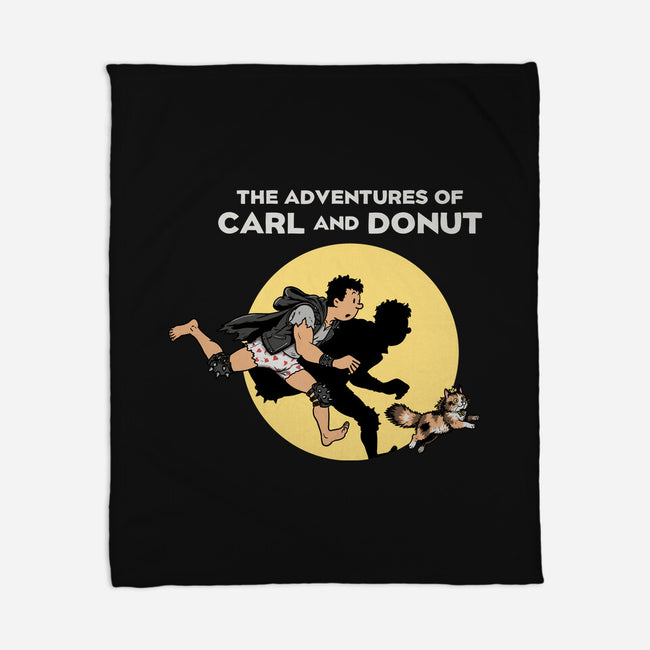The Adventures Of Carl And Donut-None-Fleece-Blanket-NMdesign