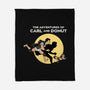 The Adventures Of Carl And Donut-None-Fleece-Blanket-NMdesign