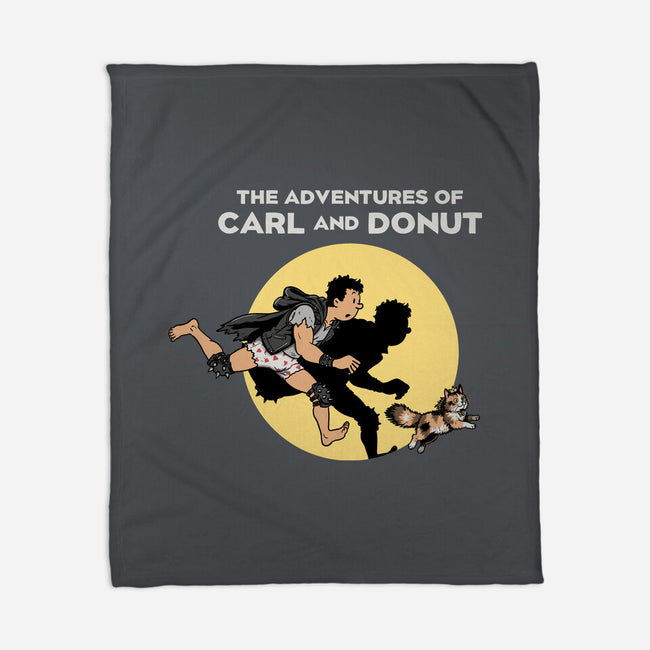 The Adventures Of Carl And Donut-None-Fleece-Blanket-NMdesign