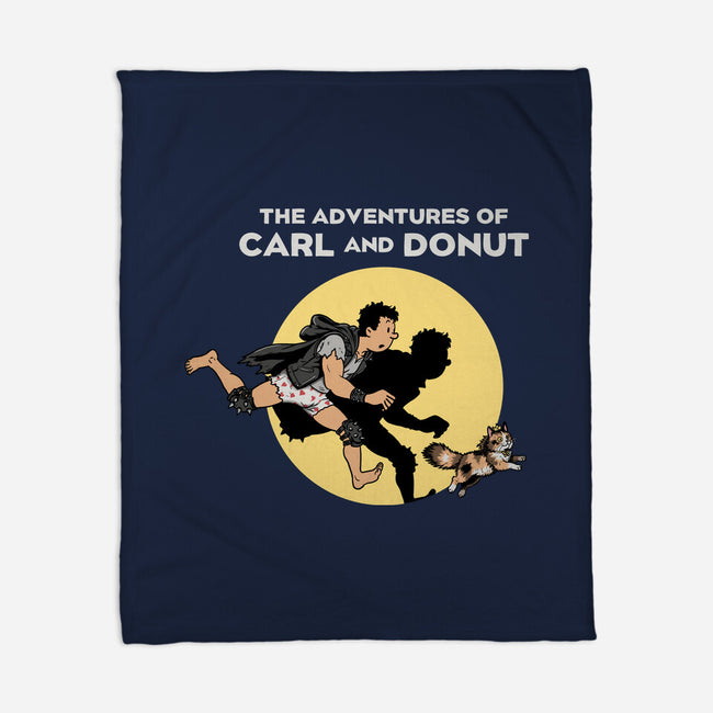 The Adventures Of Carl And Donut-None-Fleece-Blanket-NMdesign