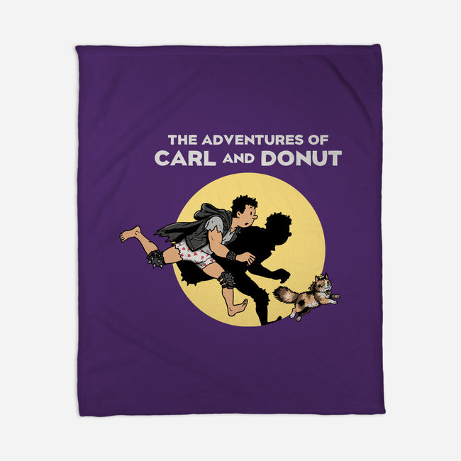 The Adventures Of Carl And Donut-None-Fleece-Blanket-NMdesign