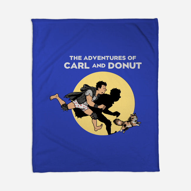 The Adventures Of Carl And Donut-None-Fleece-Blanket-NMdesign
