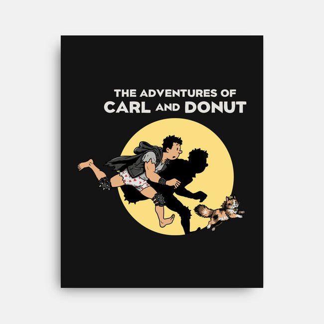 The Adventures Of Carl And Donut-None-Stretched-Canvas-NMdesign