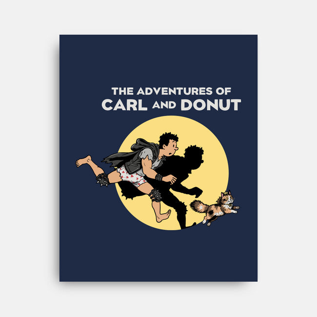 The Adventures Of Carl And Donut-None-Stretched-Canvas-NMdesign