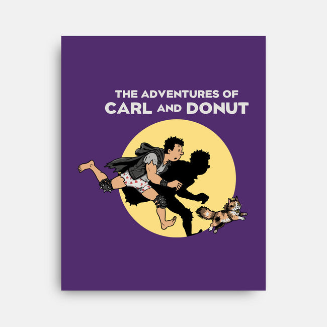 The Adventures Of Carl And Donut-None-Stretched-Canvas-NMdesign