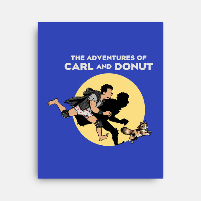The Adventures Of Carl And Donut-None-Stretched-Canvas-NMdesign