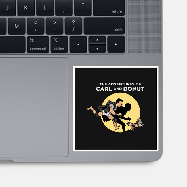 The Adventures Of Carl And Donut-None-Glossy-Sticker-NMdesign