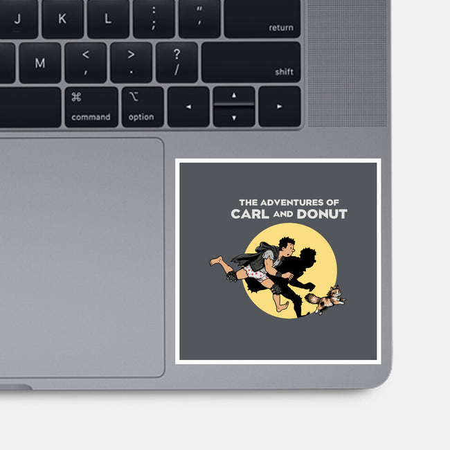 The Adventures Of Carl And Donut-None-Glossy-Sticker-NMdesign