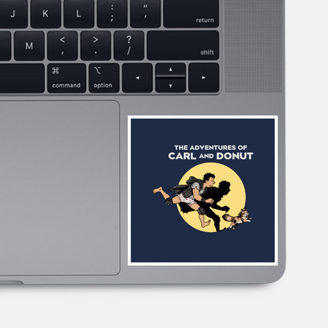 The Adventures Of Carl And Donut-None-Glossy-Sticker-NMdesign