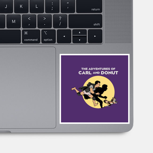 The Adventures Of Carl And Donut-None-Glossy-Sticker-NMdesign