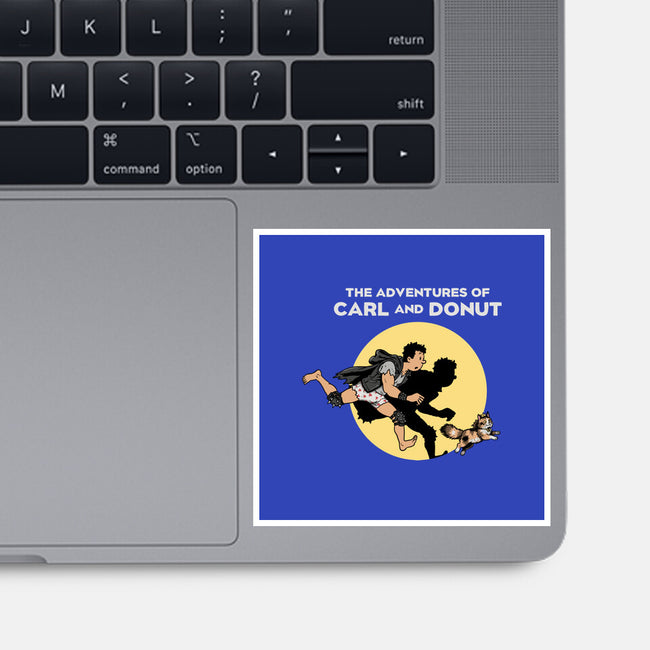 The Adventures Of Carl And Donut-None-Glossy-Sticker-NMdesign