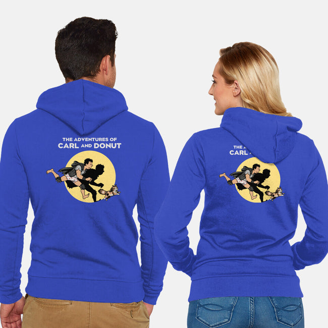 The Adventures Of Carl And Donut-Unisex-Zip-Up-Sweatshirt-NMdesign