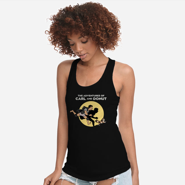 The Adventures Of Carl And Donut-Womens-Racerback-Tank-NMdesign