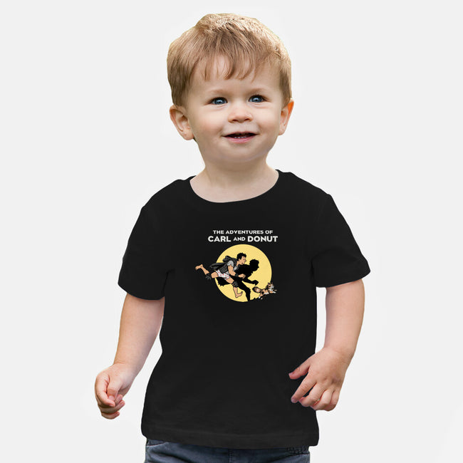 The Adventures Of Carl And Donut-Baby-Basic-Tee-NMdesign