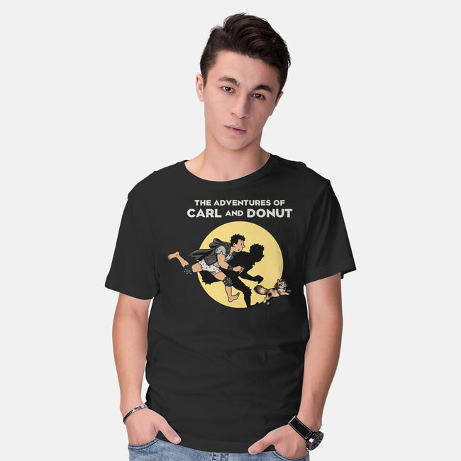 The Adventures Of Carl And Donut-Mens-Basic-Tee-NMdesign